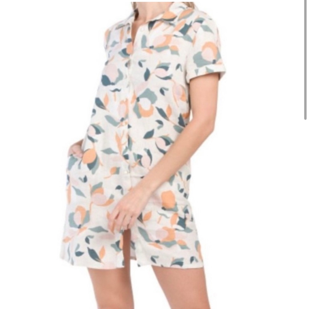 Rachel Zoe Linen Floral Dress